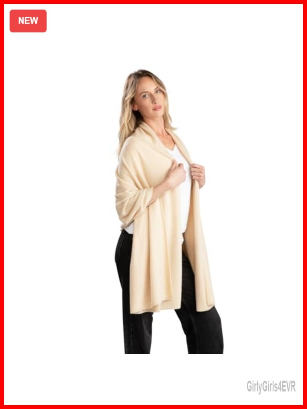 100% Cashmere Travel Wrap Oversized Shawl Blanket 80x30